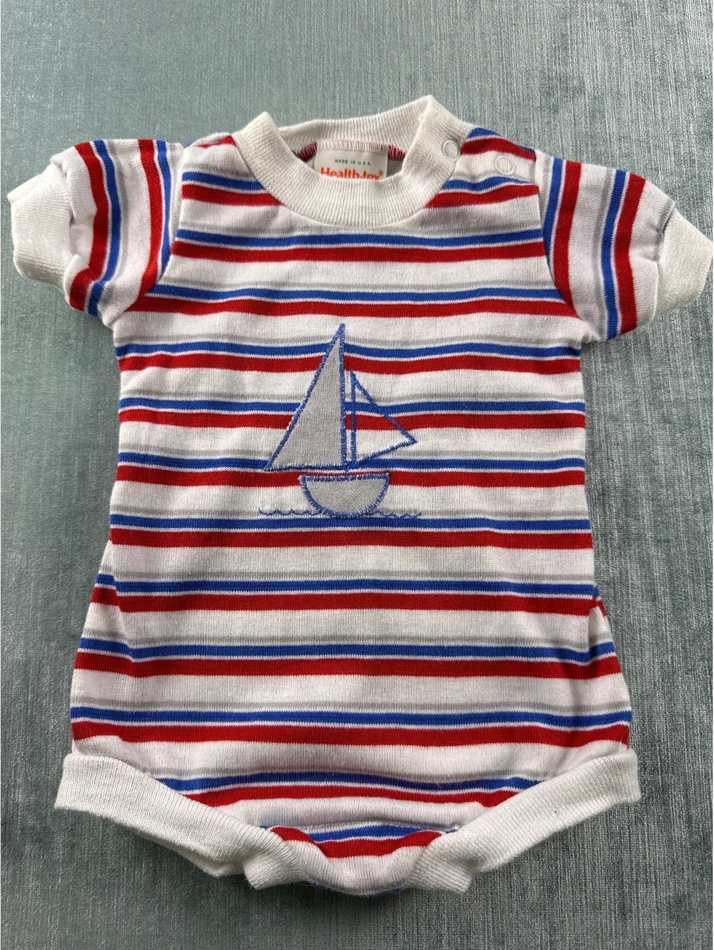 Vintage 70s 80s Health-tex sailboat romper 3M USA